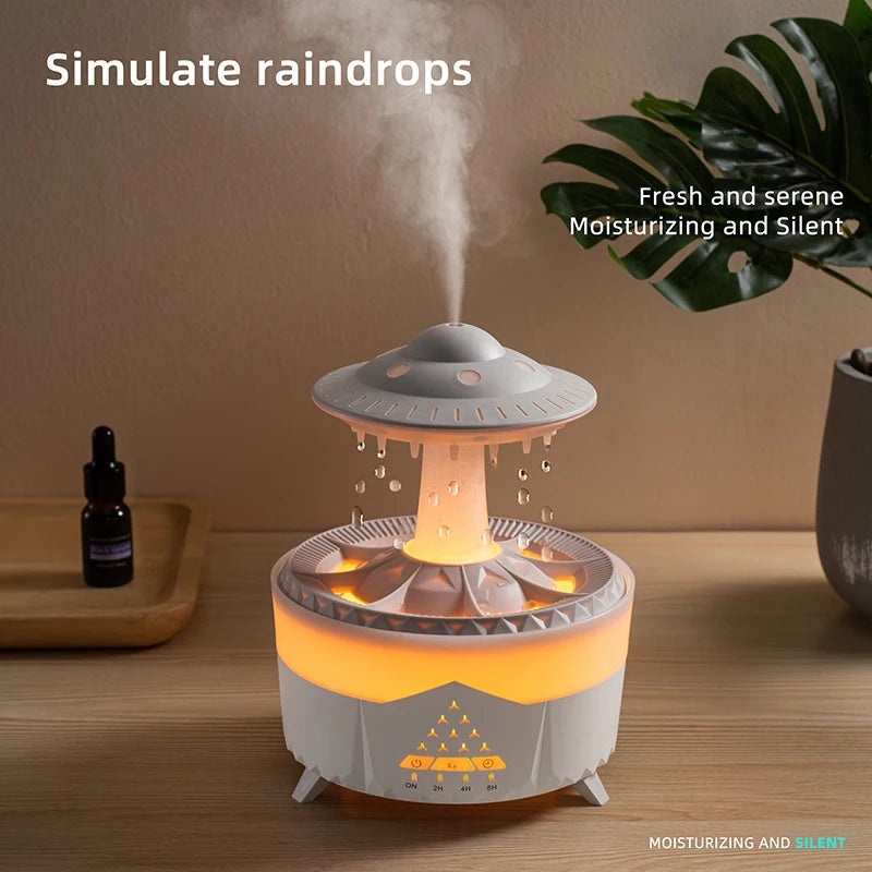 Raindrop Aroma Diffuser with Colorful Light