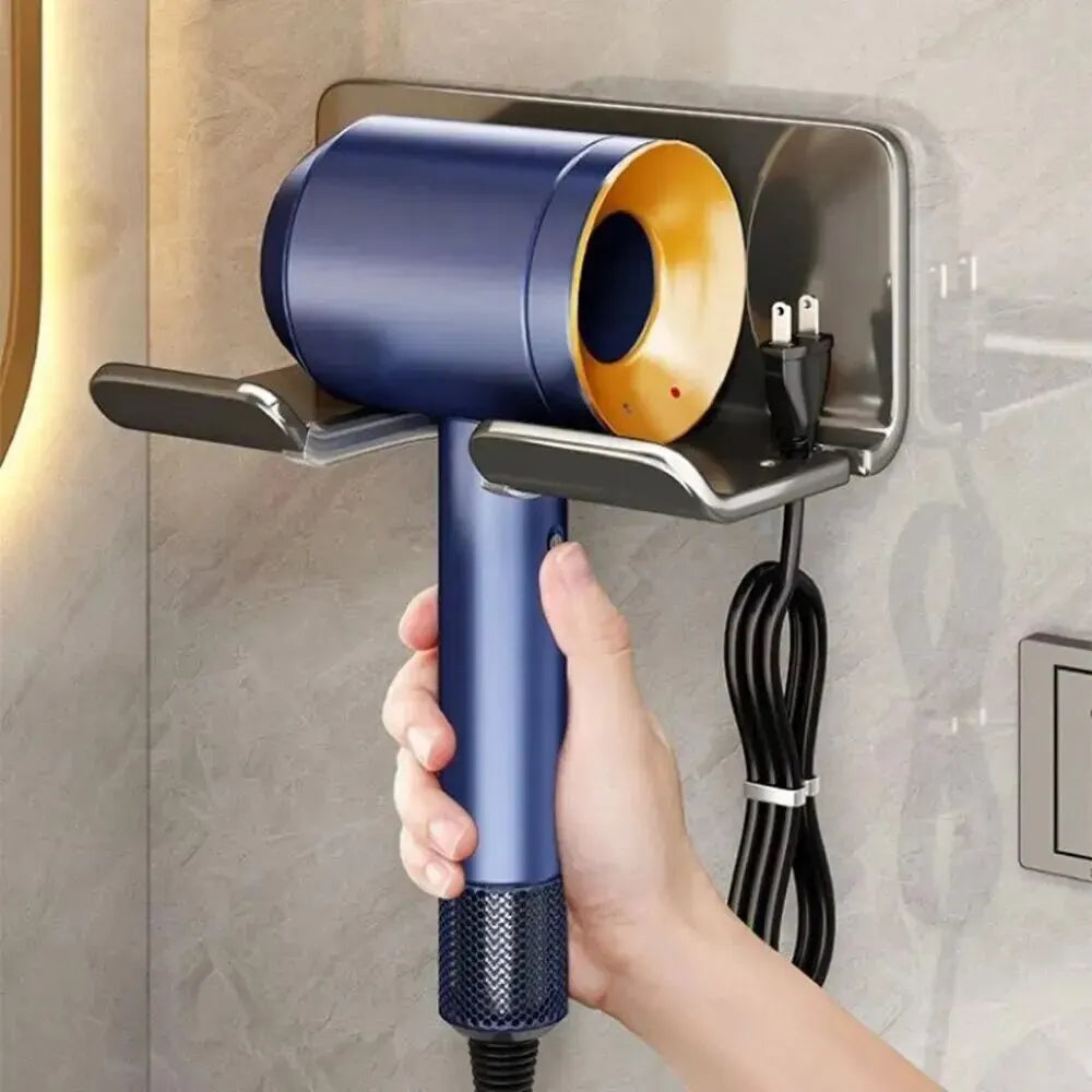 Wall-Mounted Hair Dryer Holder