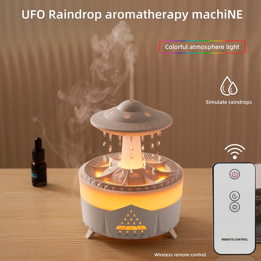 Raindrop Aroma Diffuser with Colorful Light