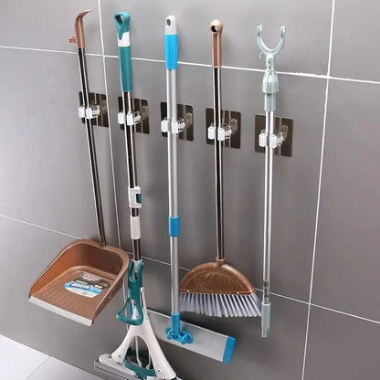 Punch-Free Wall-Mounted Mop Holder