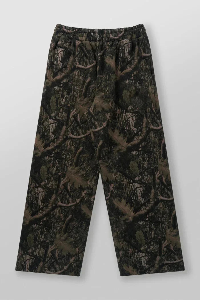 Camouflage Straight-Leg  Pants