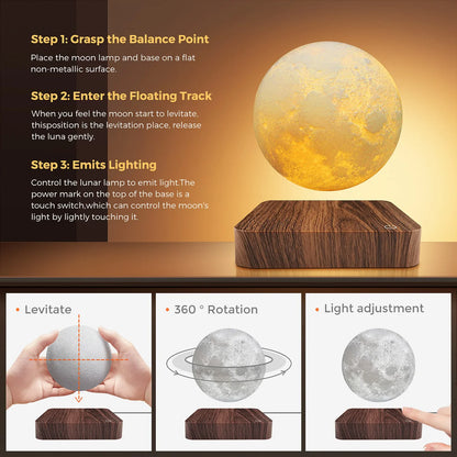 Levitating 3D Moon Lamp