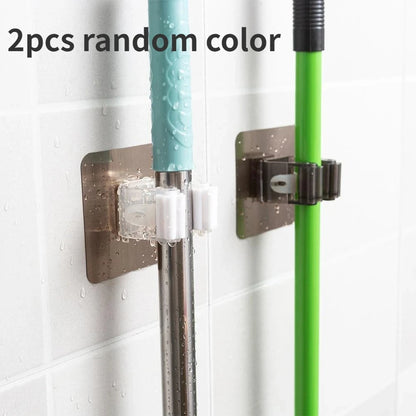 Punch-Free Wall-Mounted Mop Holder