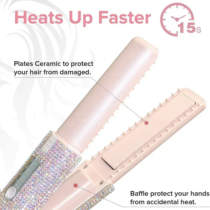 Electric USB Hair Straightener Curler