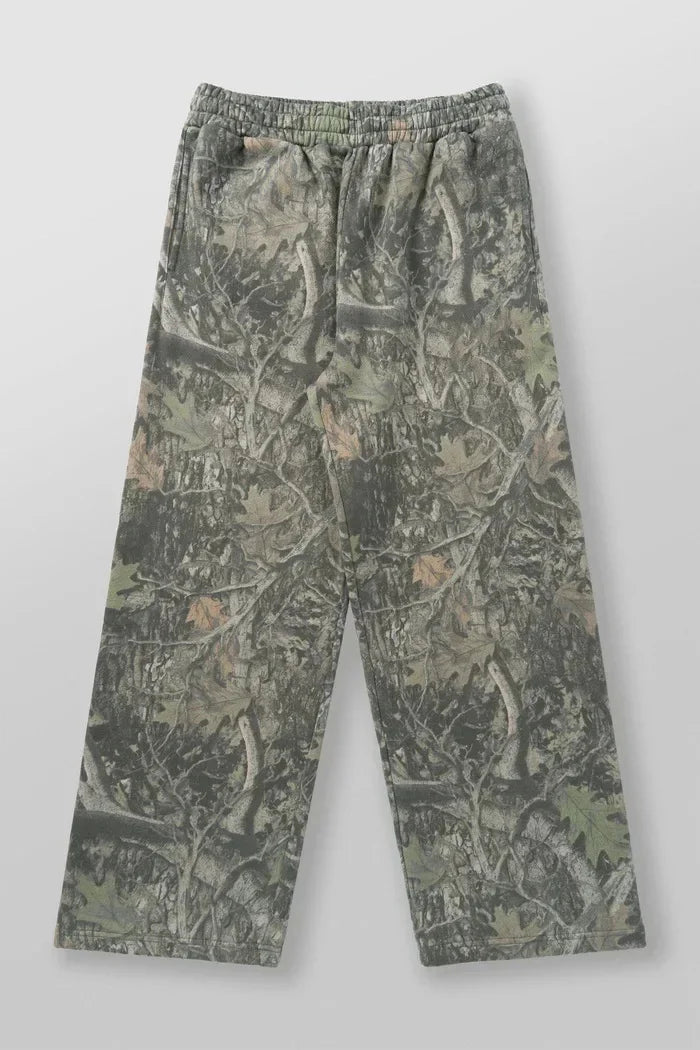 Camouflage Straight-Leg  Pants