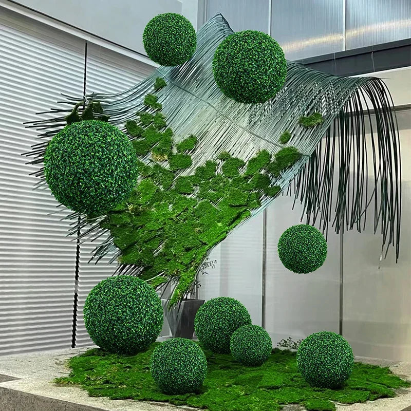 Artificial Boxwood Ball Hanging Plant