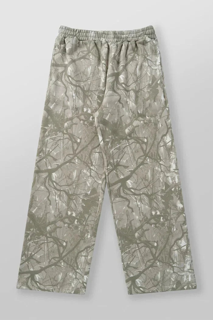 Camouflage Straight-Leg  Pants