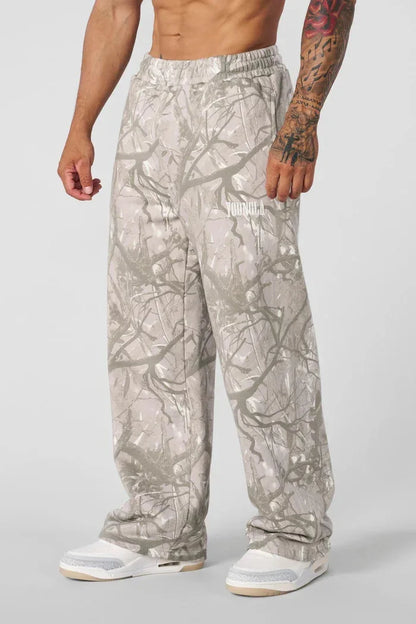 Camouflage Straight-Leg  Pants