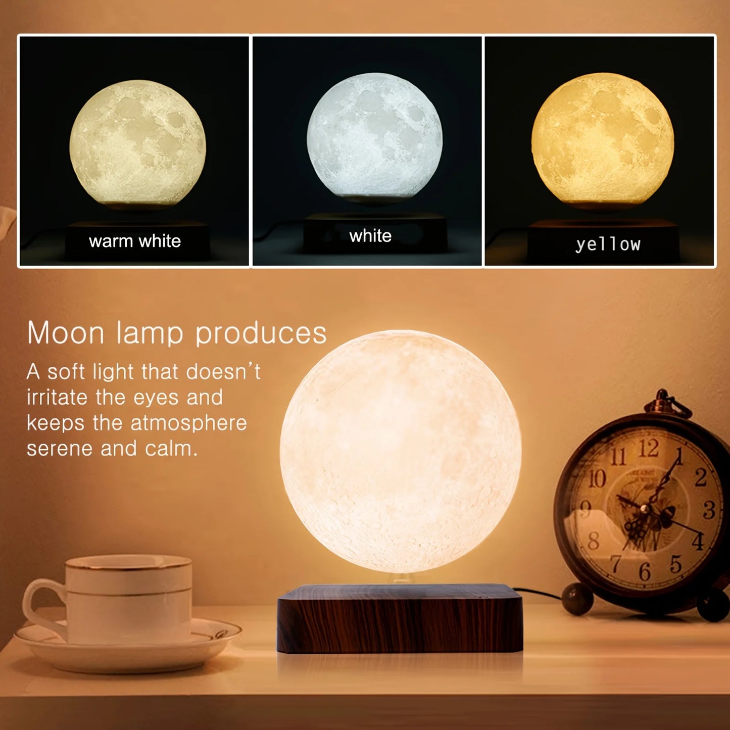 Levitating 3D Moon Lamp