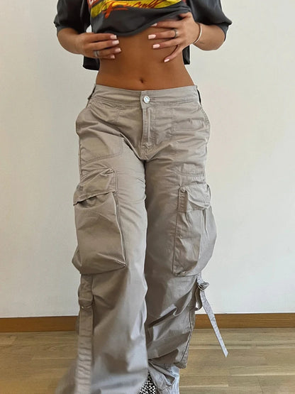 Weekeep Bandage Pockets Cargo Pants