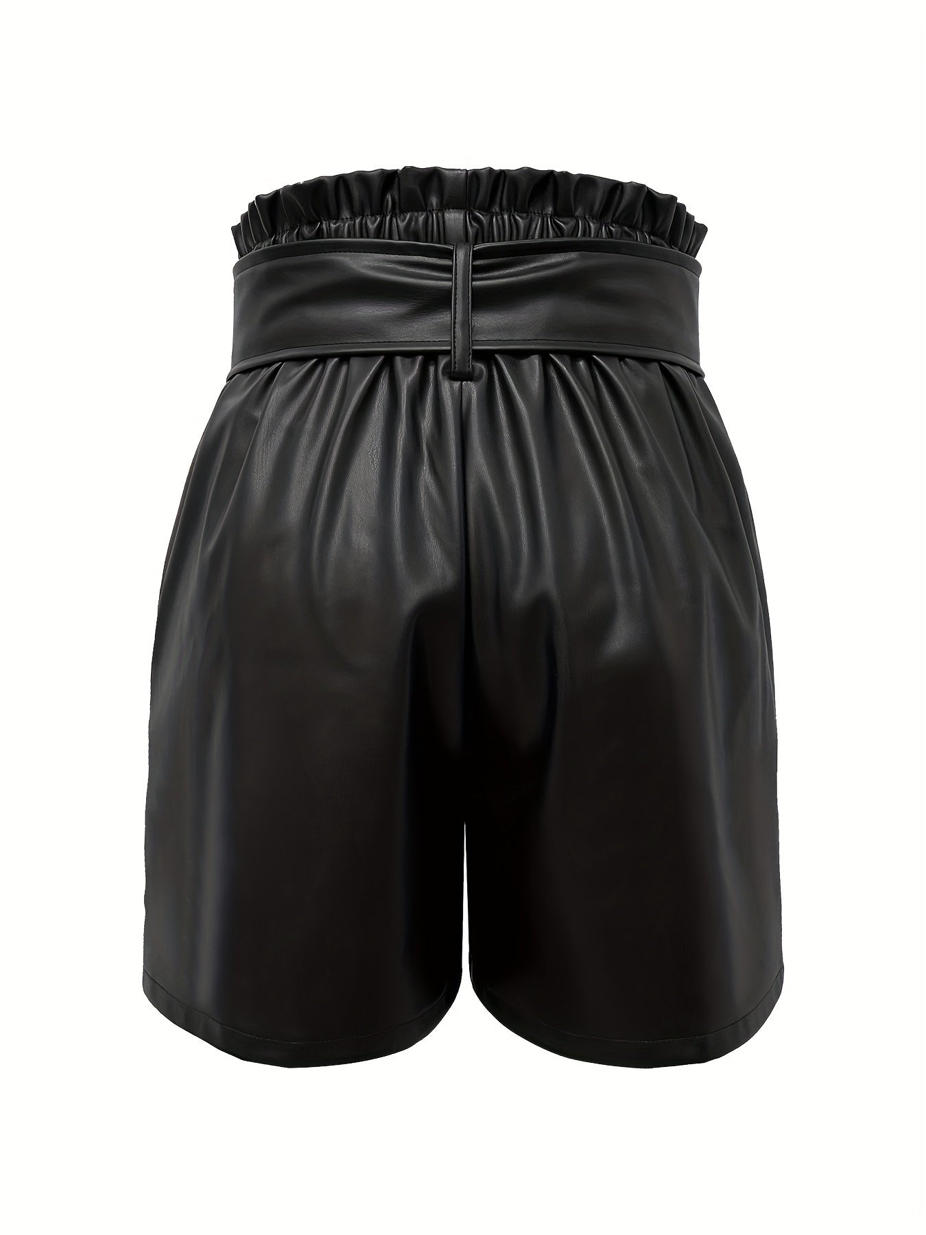 Leather Tie Waist Shorts