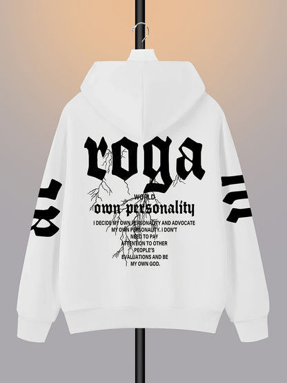 Casual Letter Print Hoodie