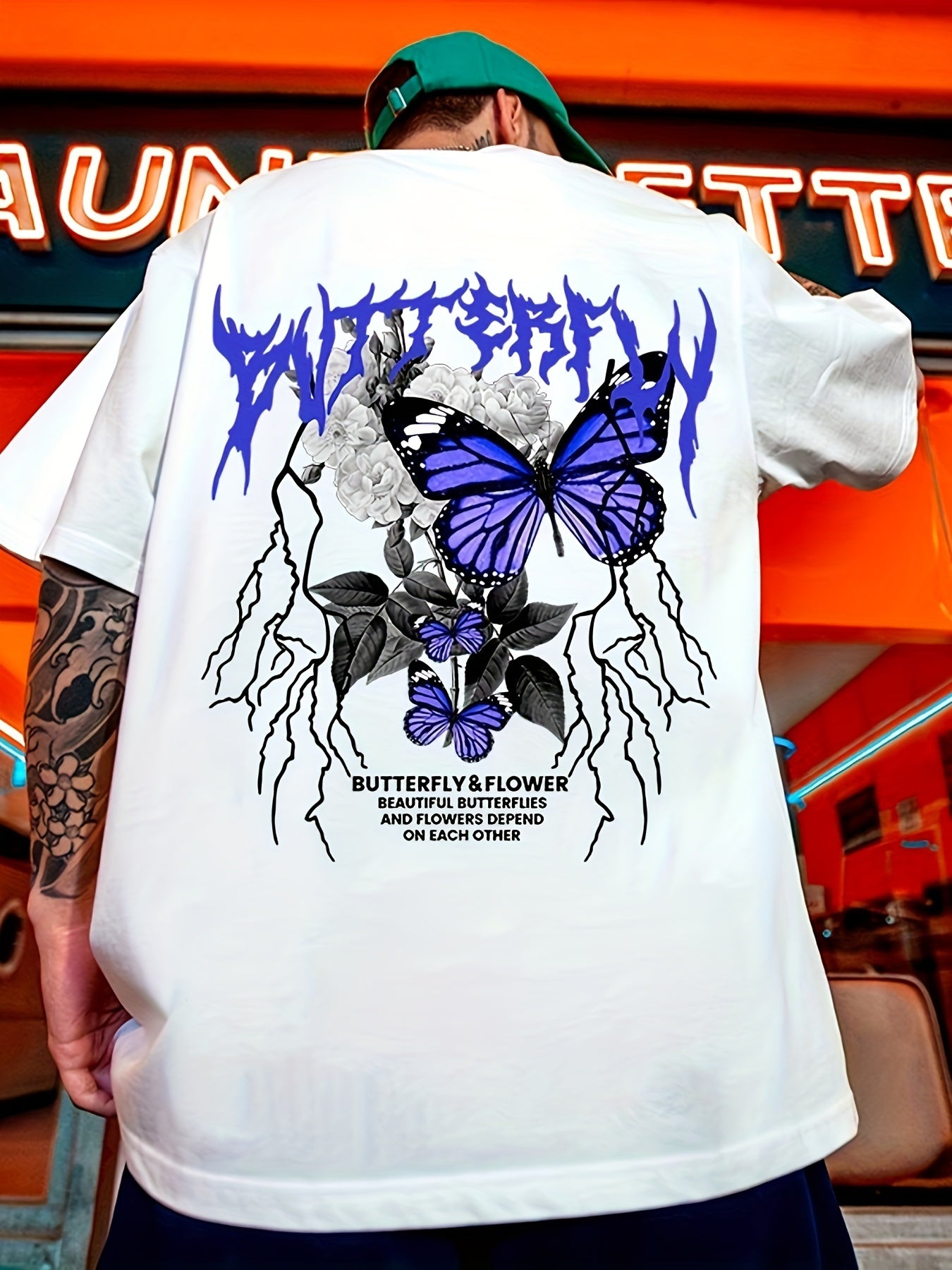 Gothic Butterfly Print T-Shirt