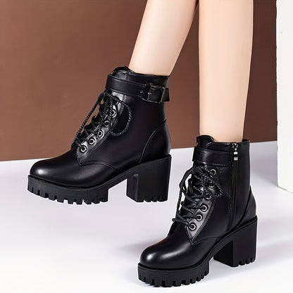 Fashion Chunky Heel Ankle Boots