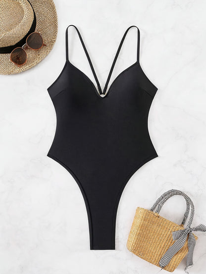 Black One-Piece Swimsuit