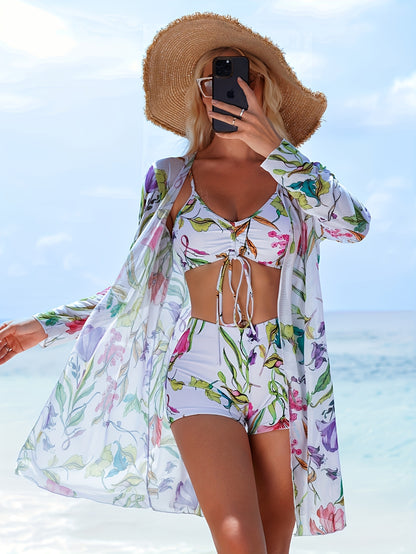 Floral Print Swimwear Set