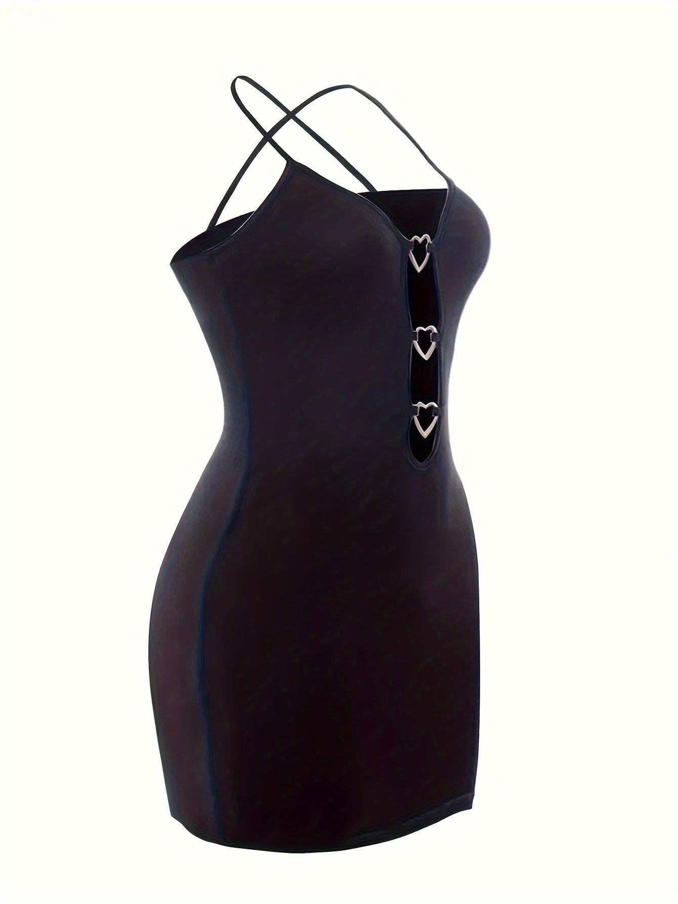 Cut Out Ring Linked Slim Dress