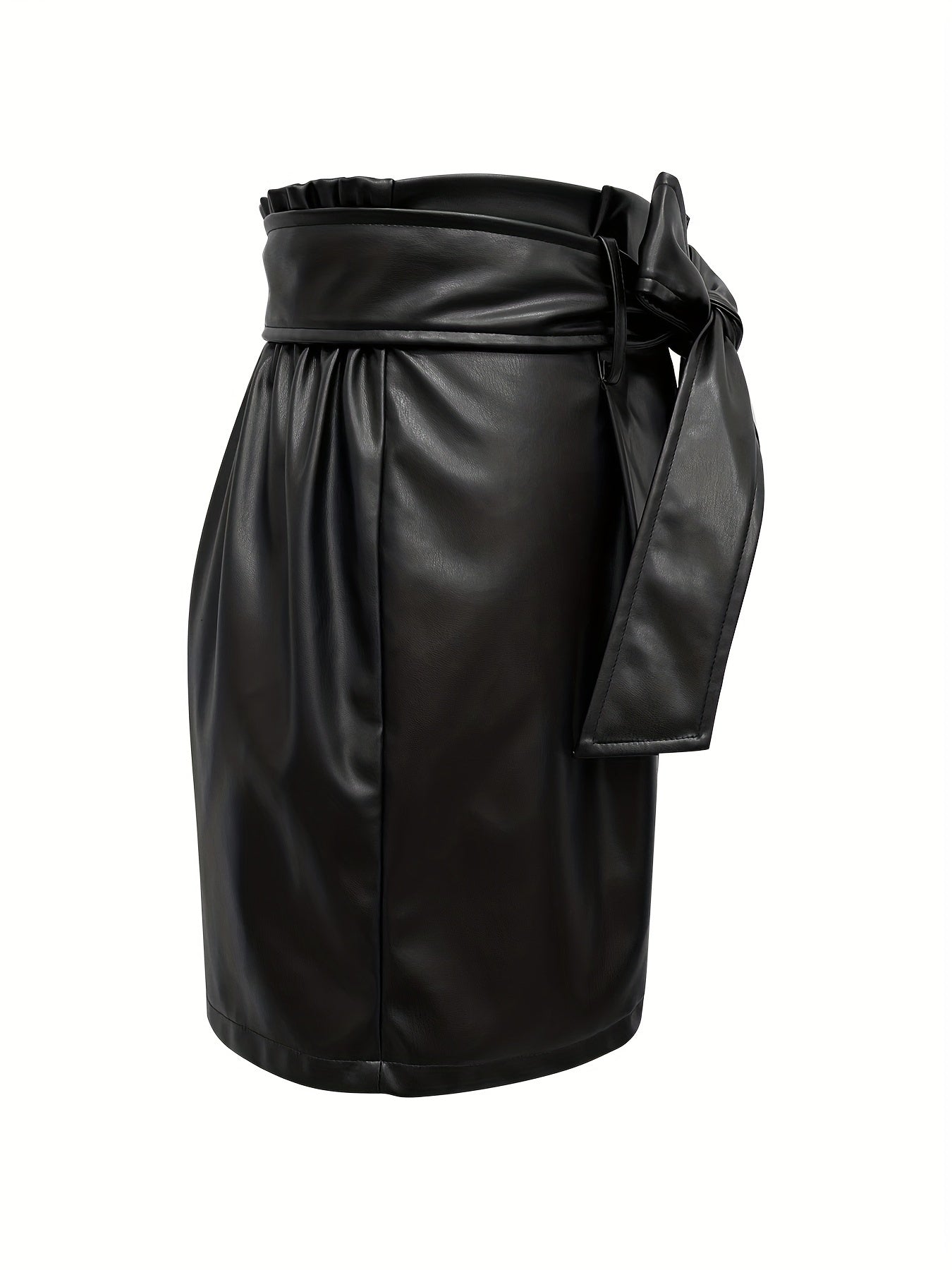 Leather Tie Waist Shorts