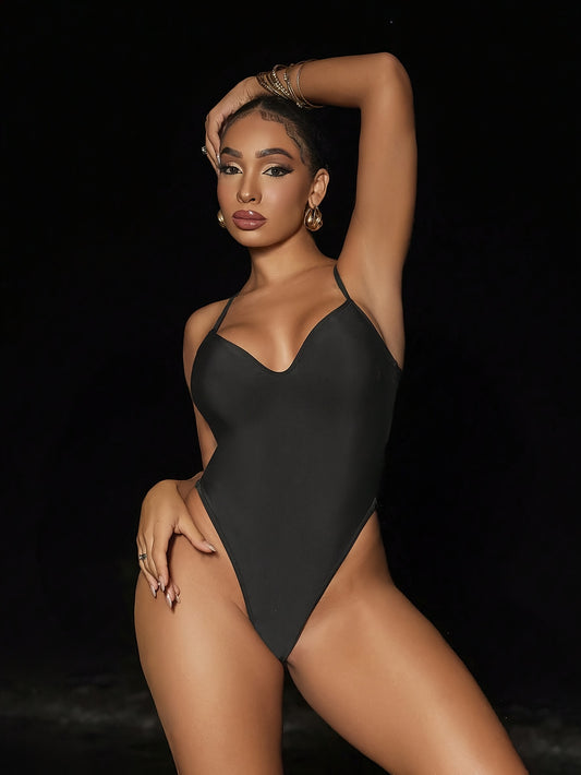 Black One-Piece Swimsuit