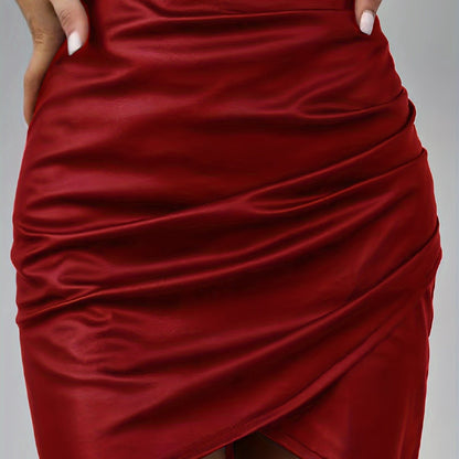 Elegant Solid Color Fashion Skirt