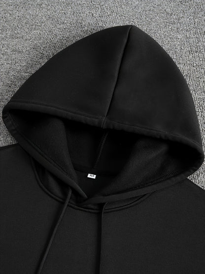 Fashionable Casual Drawstring Pocket Hooded