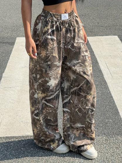 Casual Wide-Leg Pants with Drawstring Waist