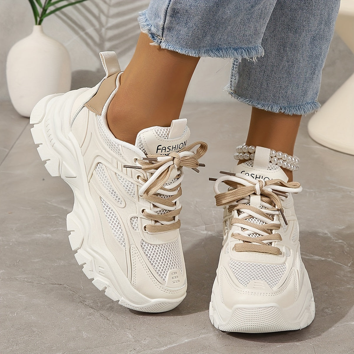 Mesh Chunky Sneakers