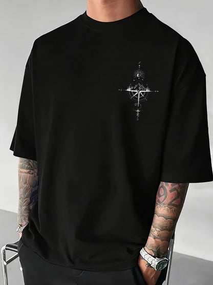 Compass Print T-Shirt