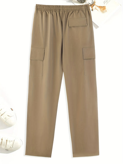 Stylish Solid Color Cargo Pants