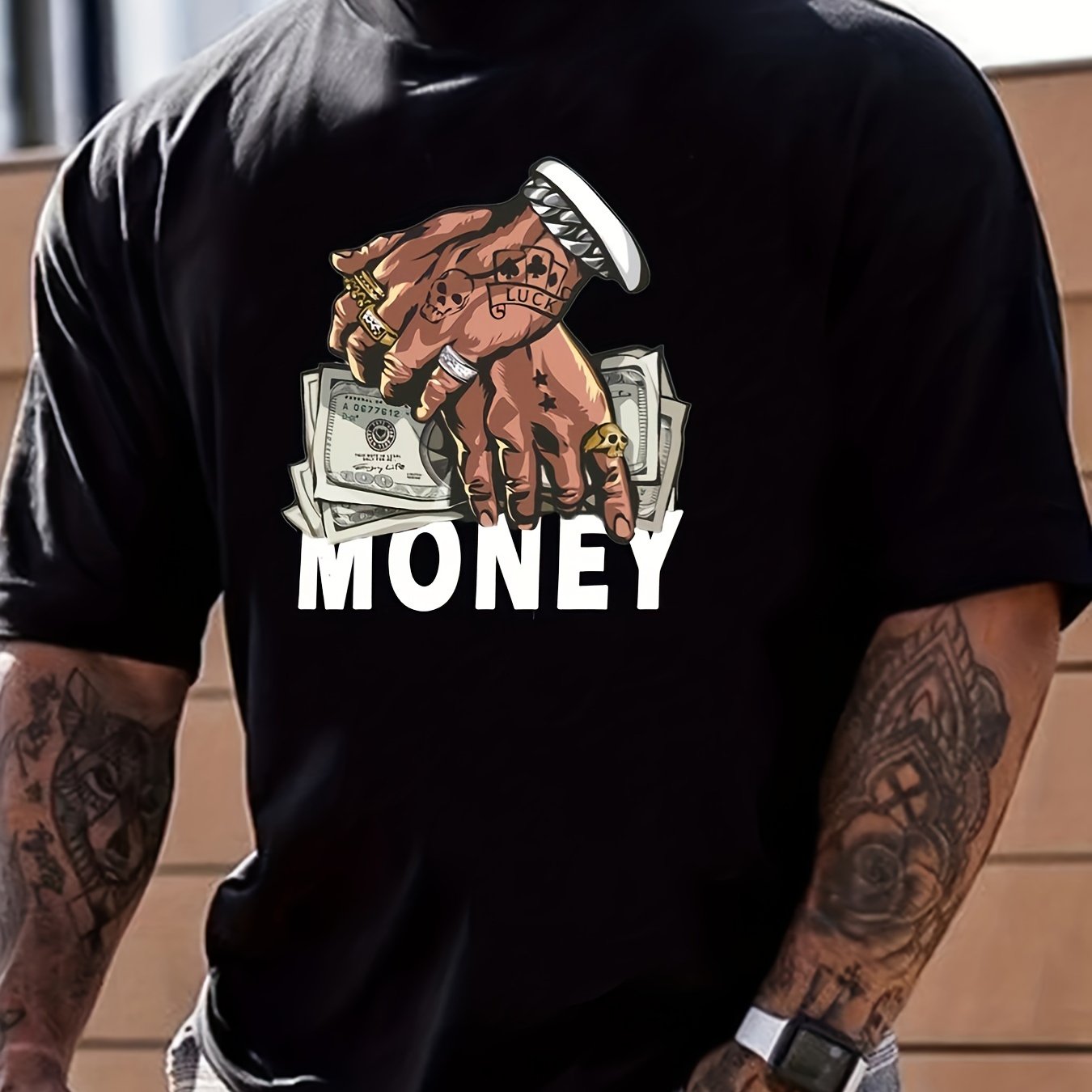 Cartoon Money & Hands T-Shirt