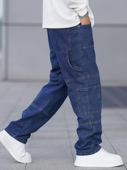 Casual Denim Jeans - Loose Fit