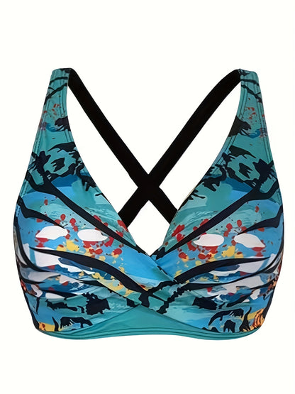 Fashion Sexy High-Stretch Digital Print Bikini Set