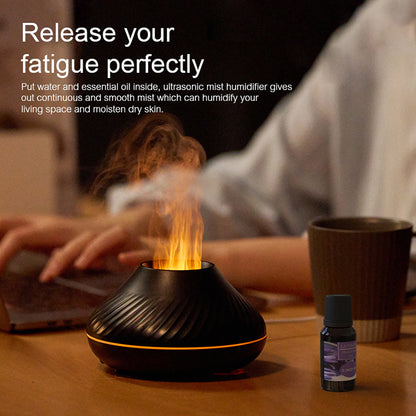 3D RGB Volcano Flame Aroma Diffuser