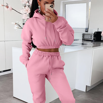 Casual Solid Two-piece Pants Set