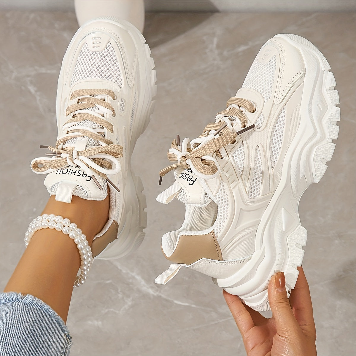 Mesh Chunky Sneakers