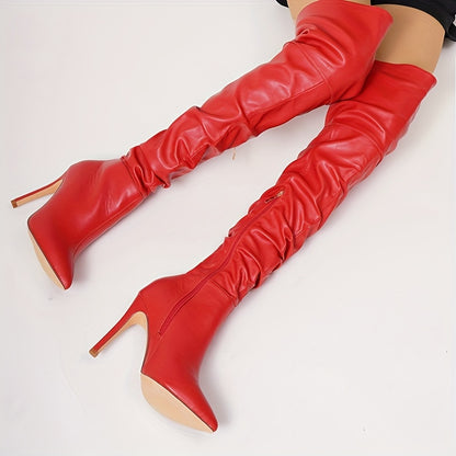 Solid Color Stiletto Heeled