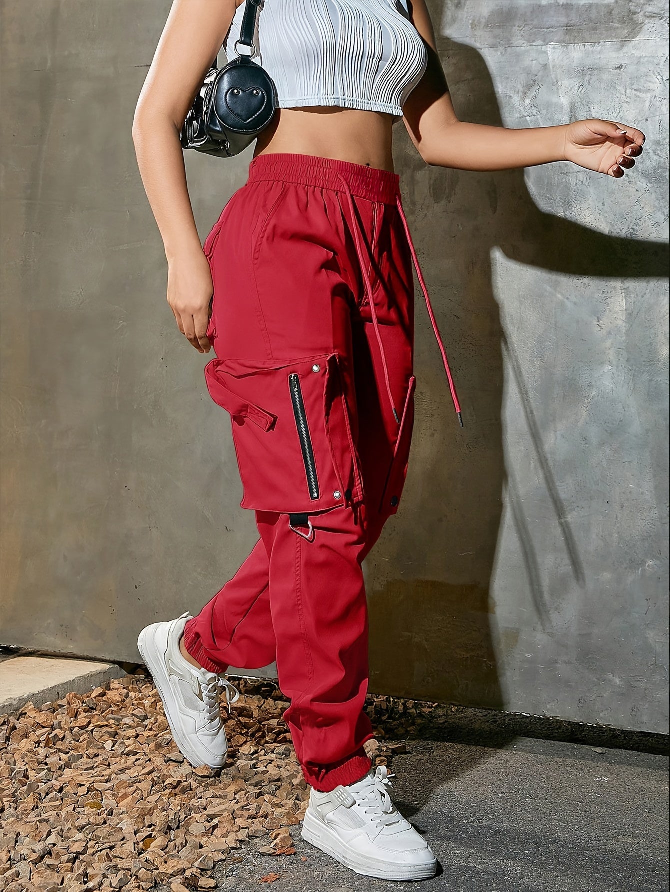 High-Waist Wide-Leg Cargo Pants