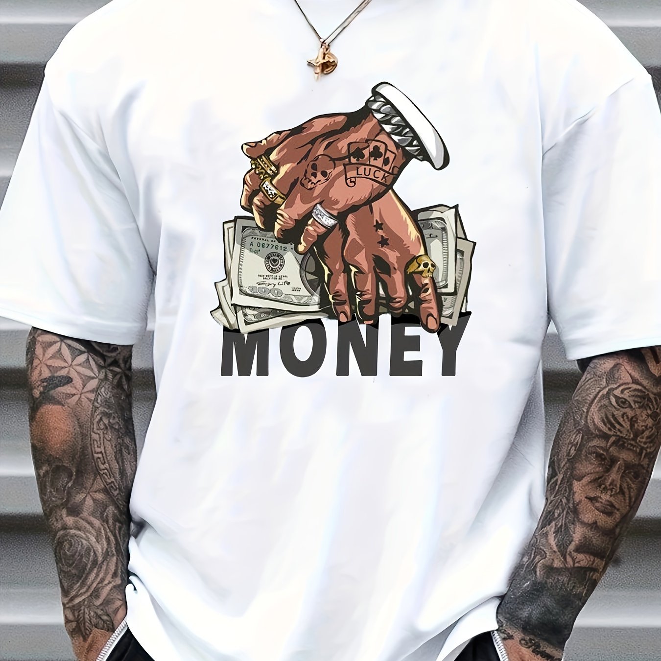 Cartoon Money & Hands T-Shirt