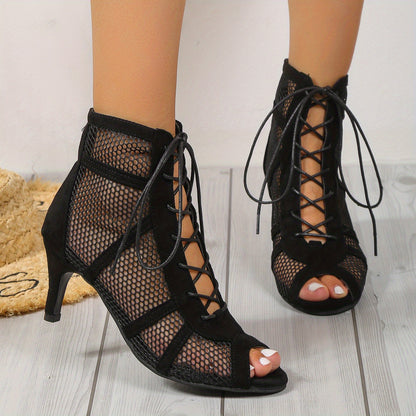 Breathable Mesh Stiletto Heels